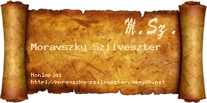 Moravszky Szilveszter névjegykártya